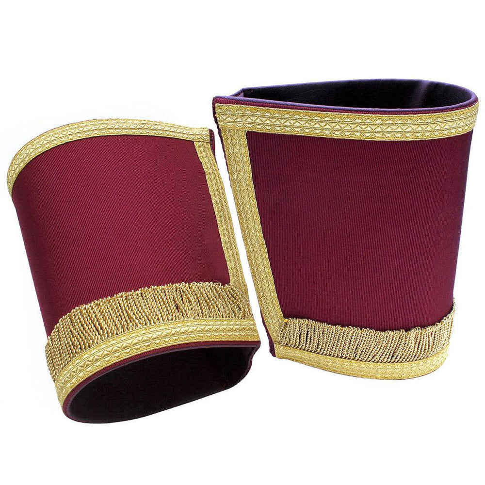 Masonic Cuff - Plain Purple Hand Embroidered with Fringe-Cuffs-Masonic Makers