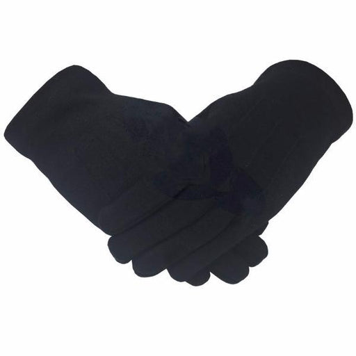 Masonic Glove - Black Cotton-Gloves-Masonic Makers