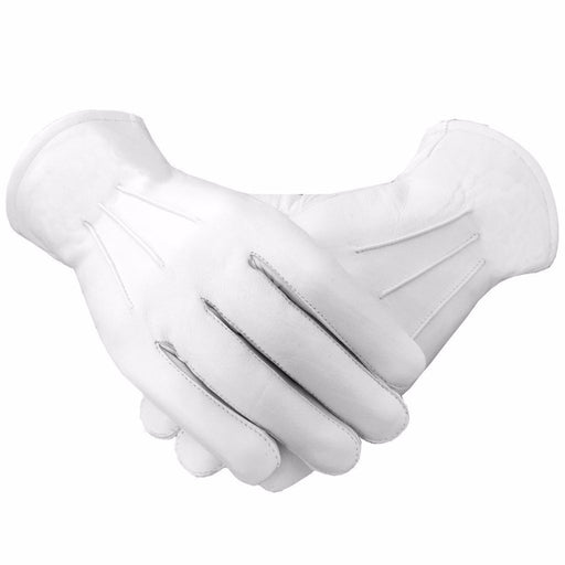 Masonic Glove - White Soft Leather-Gloves-Masonic Makers