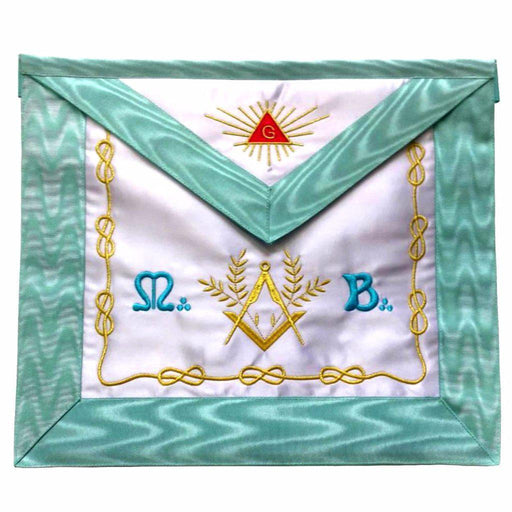 Master Mason Blue Lodge French Masonic Apron - Silk & Moire-Aprons-Masonic Makers