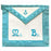 Master Mason Blue Lodge French Masonic Apron - Sky Blue Moire Square & Compass-Aprons-Masonic Makers