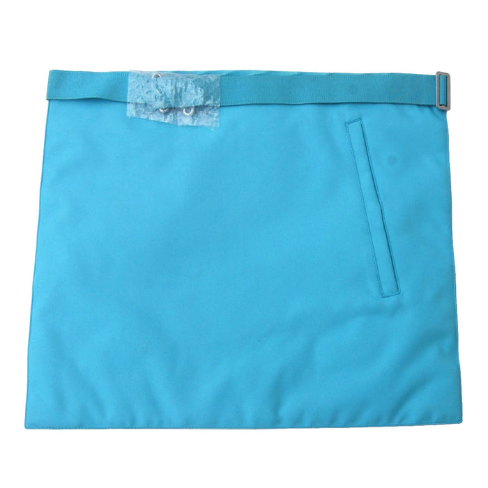 Master Mason Blue Lodge French Masonic Apron - Sky Blue Silk & Moire-Aprons-Masonic Makers