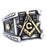 Master Mason Blue Lodge Gold & Silver Masonic Ring - Stainless Steel-rings-Masonic Makers