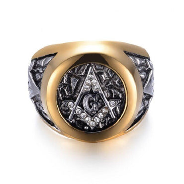 Master Mason Blue Lodge Gold Vintage Masonic Ring - Masonic Jewelry-rings-Masonic Makers
