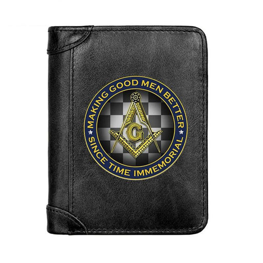 Master Mason Blue Lodge Leather Masonic Wallet - Freemason wallets-wallets-Masonic Makers