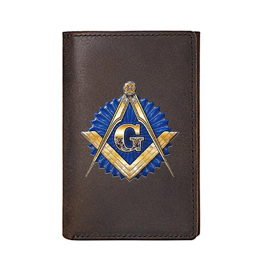 Master Mason Blue Lodge Leather Masonic Wallet - Freemason wallets-wallets-Masonic Makers