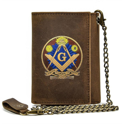 Master Mason Blue Lodge Leather Masonic Wallet - Freemason wallets-wallets-Masonic Makers