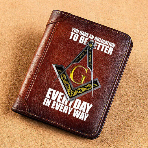 Master Mason Blue Lodge Leather Masonic Wallet - Freemason wallets-wallets-Masonic Makers