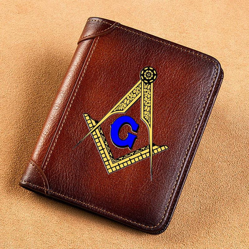 Master Mason Blue Lodge Leather Masonic Wallet - Freemason wallets-wallets-Masonic Makers