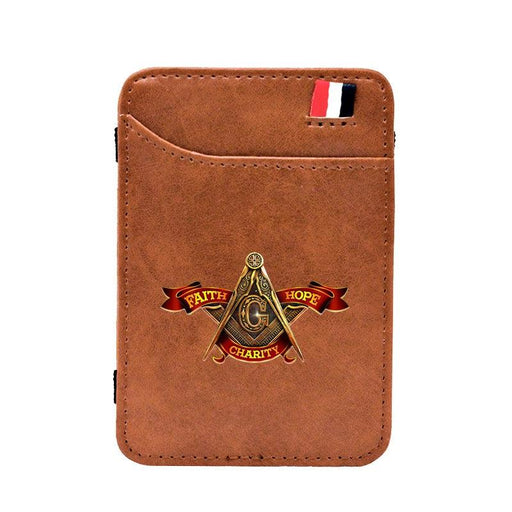 Master Mason Blue Lodge Leather Masonic Wallet - Freemason wallets-wallets-Masonic Makers