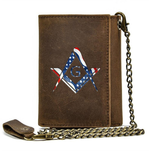 Master Mason Blue Lodge Leather Masonic Wallet - Freemason wallets-wallets-Masonic Makers