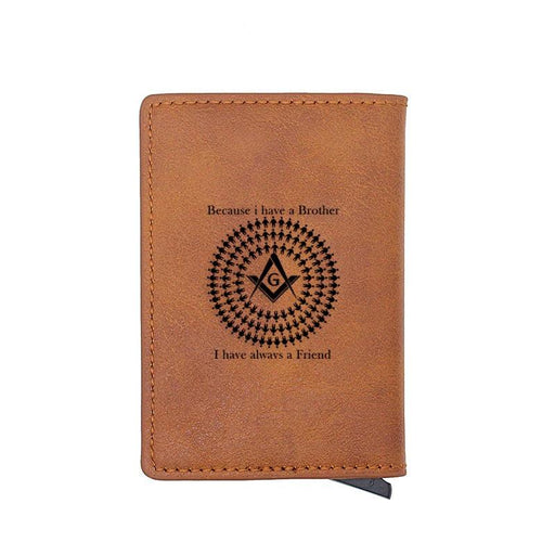 Master Mason Blue Lodge Leather Masonic Wallet - Freemason wallets-wallets-Masonic Makers