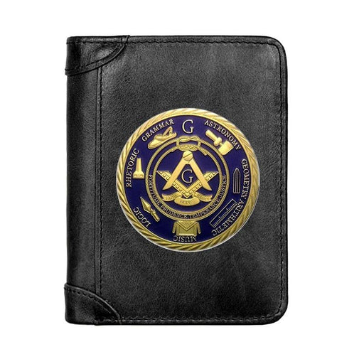 Master Mason Blue Lodge Leather Masonic Wallet - Freemason wallets-wallets-Masonic Makers