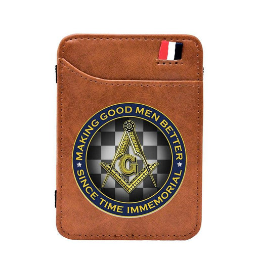 Master Mason Blue Lodge Leather Masonic Wallet - Freemason wallets-wallets-Masonic Makers