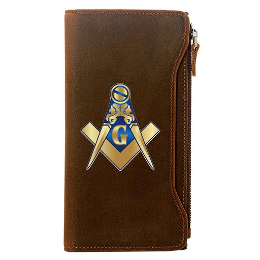 Master Mason Blue Lodge Leather Masonic Wallet - Freemason wallets-wallets-Masonic Makers