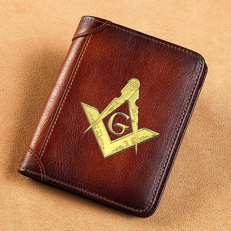 Master Mason Blue Lodge Leather Masonic Wallet - Freemason wallets-wallets-Masonic Makers