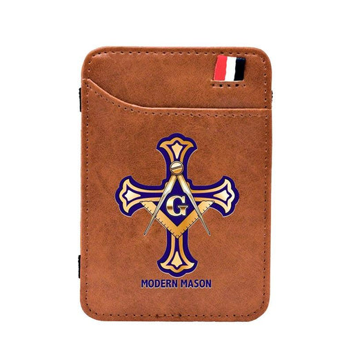 Master Mason Blue Lodge Leather Masonic Wallet - Freemason wallets-wallets-Masonic Makers