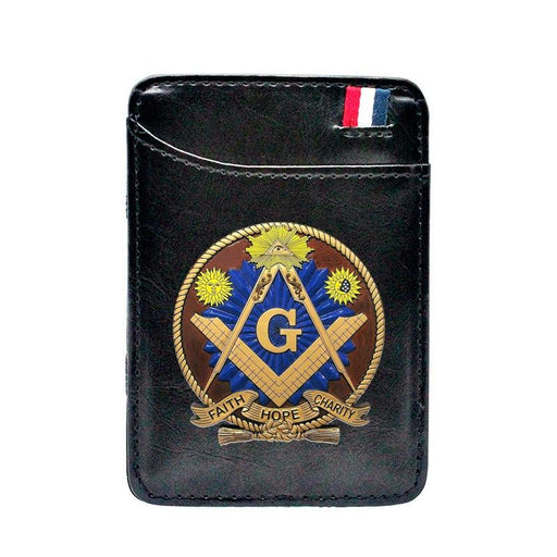 Master Mason Blue Lodge Leather Masonic Wallet - Freemason wallets-wallets-Masonic Makers