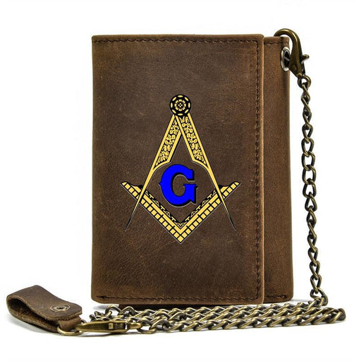 Master Mason Blue Lodge Leather Masonic Wallet - Freemason wallets-wallets-Masonic Makers