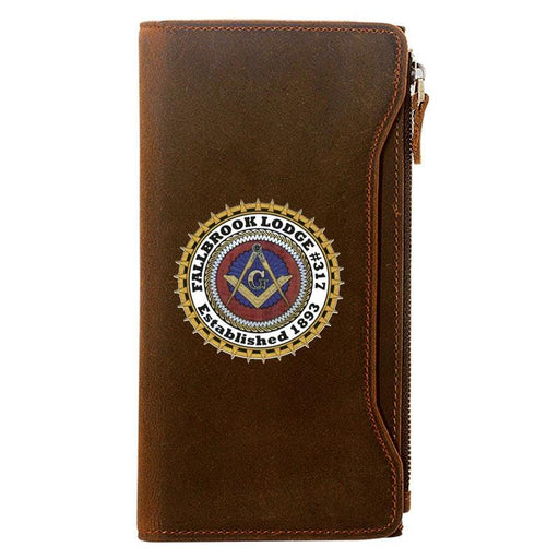 Master Mason Blue Lodge Leather Masonic Wallet - Freemason wallets-wallets-Masonic Makers