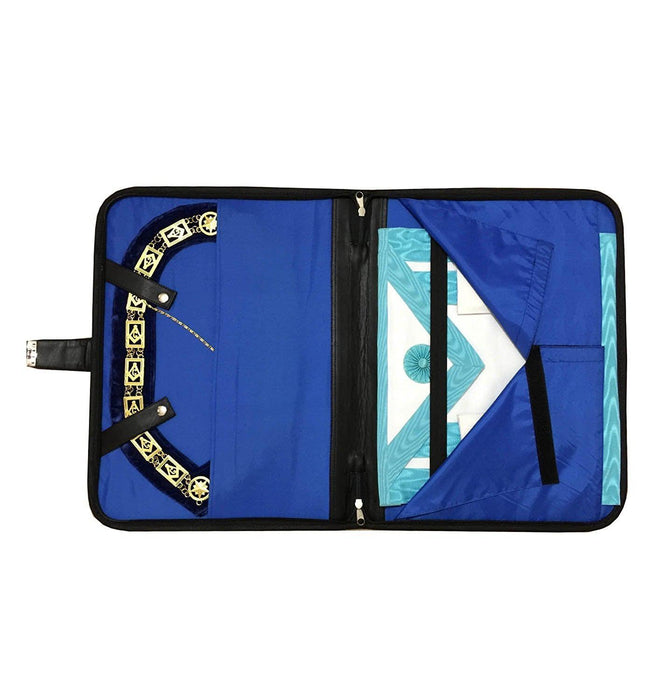 Master Mason Blue Lodge Masonic Apron Case - Black Imitation Leather-Apron Cases-Masonic Makers