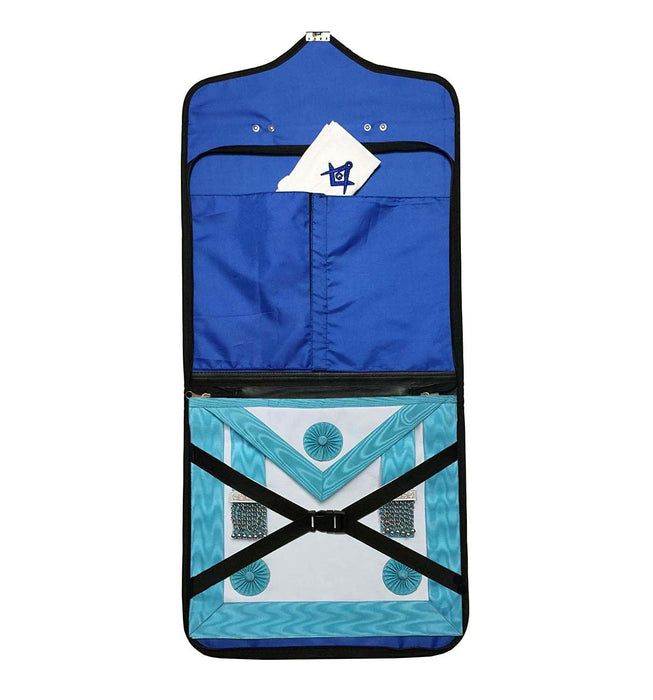 Master Mason Blue Lodge Masonic Apron Case - Black Leather-Apron Cases-Masonic Makers