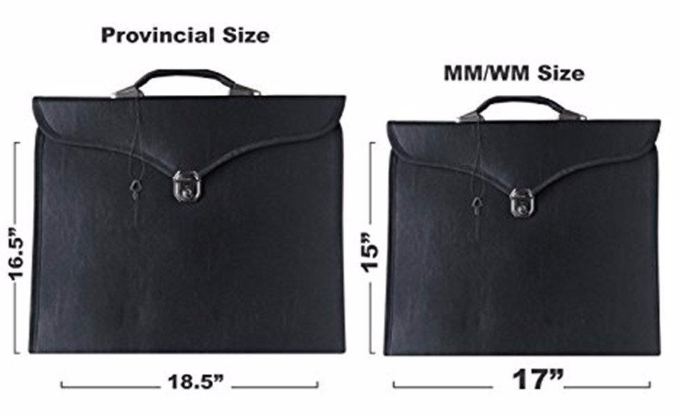 Master Mason Blue Lodge Masonic Apron Case - Black Leather-Apron Cases-Masonic Makers