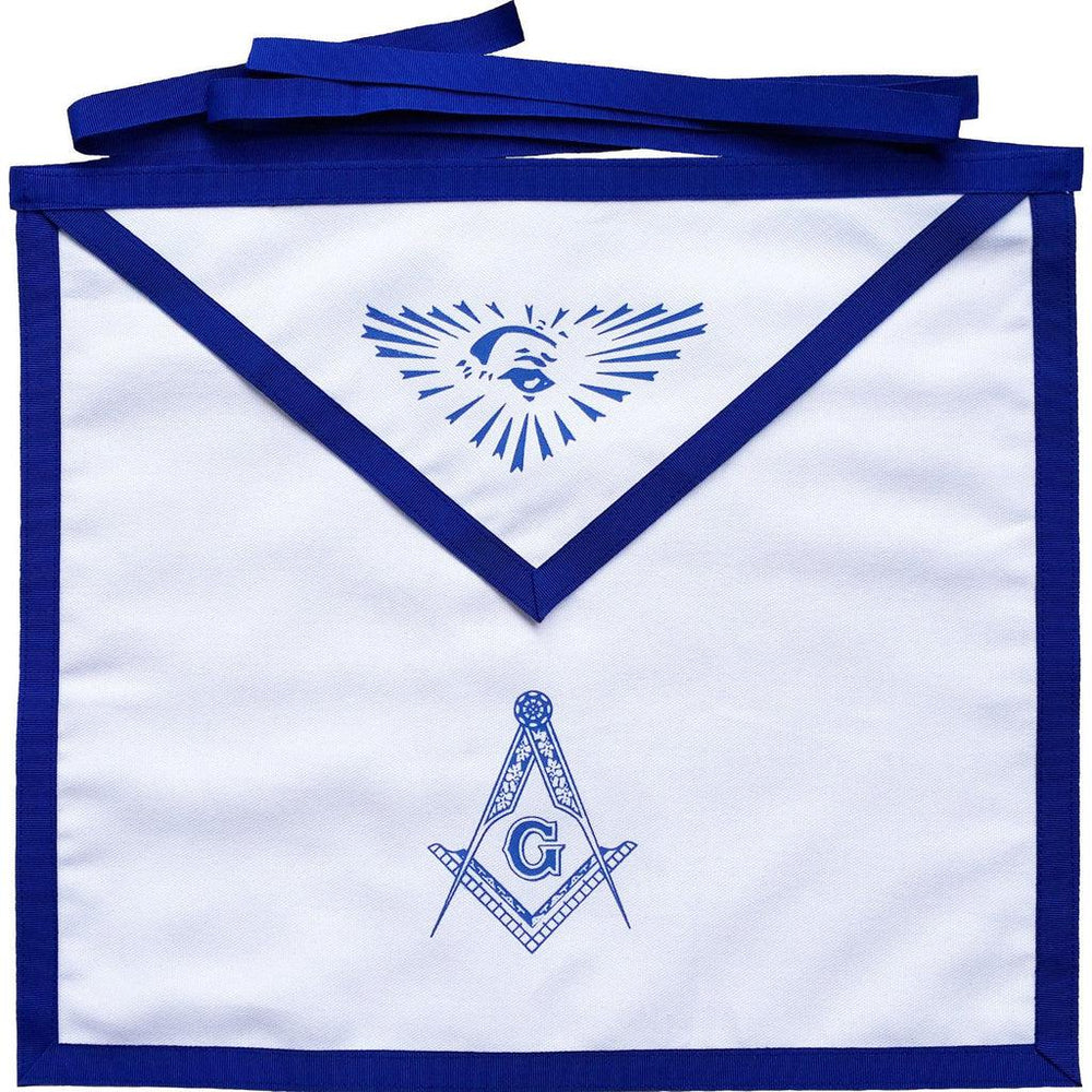 Master Mason Blue Lodge Masonic Apron - White Duck Cotton Square-Aprons-Masonic Makers