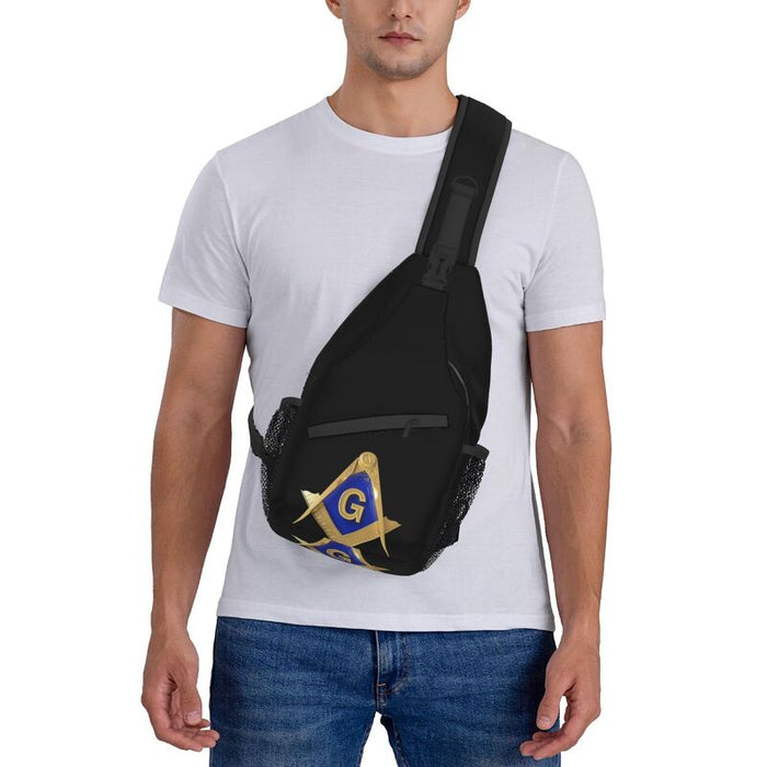 Master Mason Blue Lodge Masonic Arm Bag for Hiking & Travel-Arm Bags-Masonic Makers