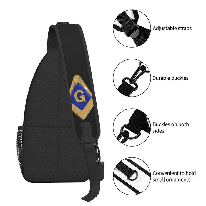 Master Mason Blue Lodge Masonic Arm Bag for Hiking & Travel-Arm Bags-Masonic Makers