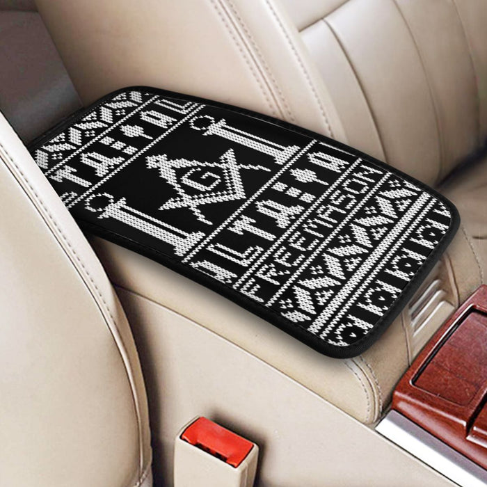 Master Mason Blue Lodge Masonic Center Console Armrests - Car Accessories-Center Console Armrests-Masonic Makers