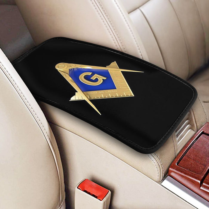 Master Mason Blue Lodge Masonic Center Console Armrests - Car Accessories-Center Console Armrests-Masonic Makers