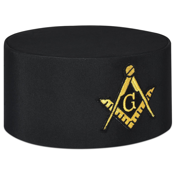 Master Mason Blue Lodge Masonic Crown Cap - Black rayon-Crown Caps-Masonic Makers