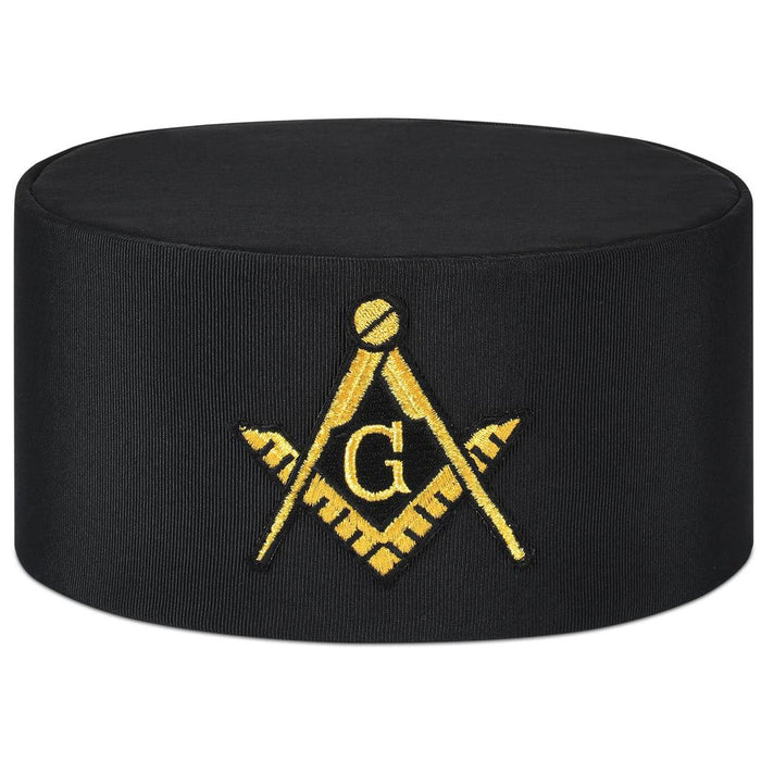 Master Mason Blue Lodge Masonic Crown Cap - Black rayon-Crown Caps-Masonic Makers