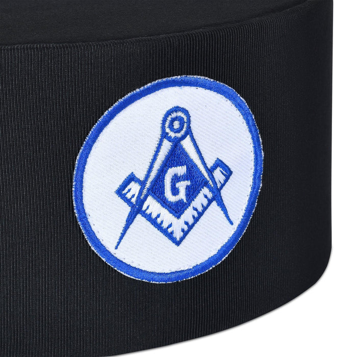 Master Mason Blue Lodge Masonic Crown Cap - White & Blue Emblem-Crown Caps-Masonic Makers