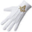 Master Mason Blue Lodge Masonic Glove - Pure Cotton Gold Square & Compass G-Gloves-Masonic Makers