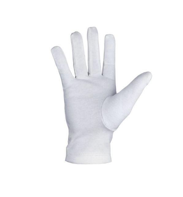 Master Mason Blue Lodge Masonic Glove - White Cotton with Gold Square & Compass G-Gloves-Masonic Makers