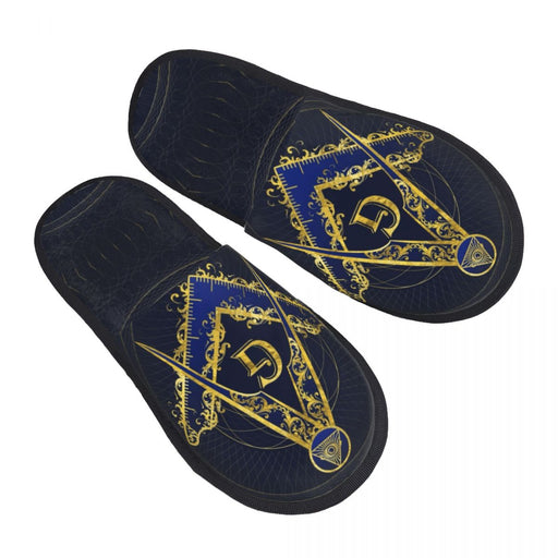 Master Mason Blue Lodge Masonic House Shoe - Cotton-House Shoes-Masonic Makers