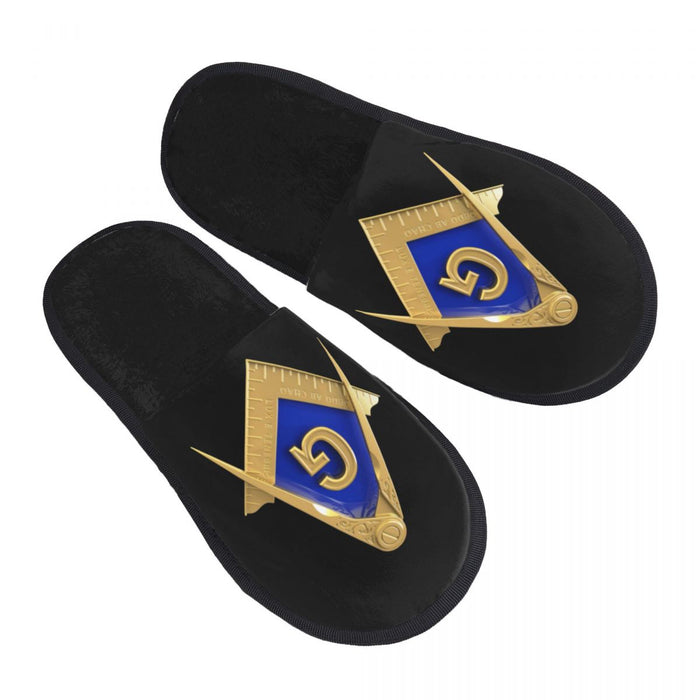 Master Mason Blue Lodge Masonic House Shoe - Cotton-House Shoes-Masonic Makers