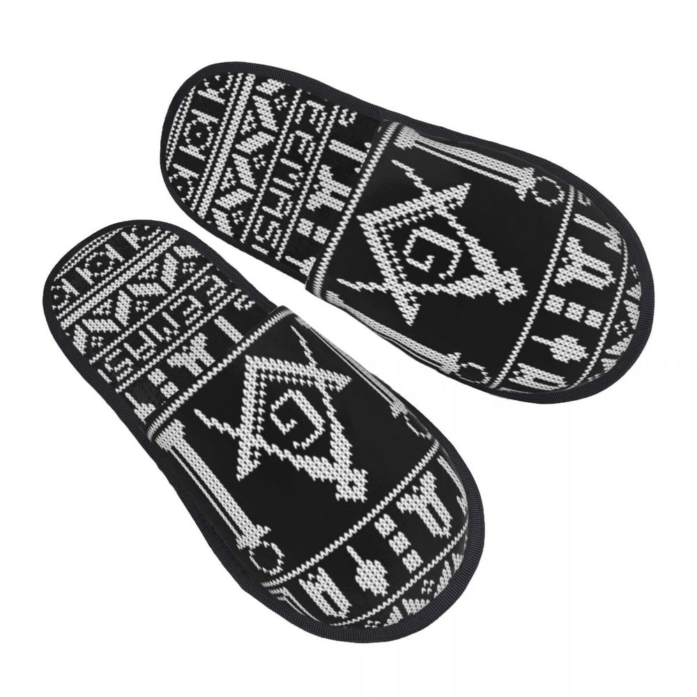 Master Mason Blue Lodge Masonic House Shoe - Cotton-House Shoes-Masonic Makers