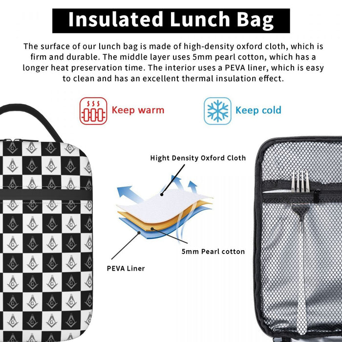 Master Mason Blue Lodge Masonic Lunch Bag - Oxford Cloth-Lunch Bags-Masonic Makers