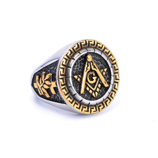 Master Mason Blue Lodge Masonic Ring - Gold & Silver Color-Rings-Masonic Makers