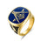 Master Mason Blue Lodge Masonic Ring - Stainless Steel-rings-Masonic Makers