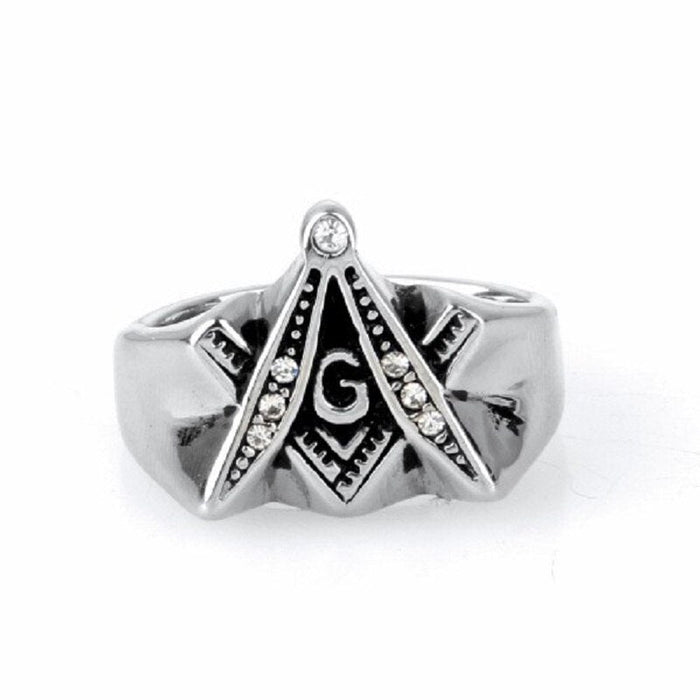 Master Mason Blue Lodge Masonic Silver Ring - Freemasonry Jewellery-rings-Masonic Makers