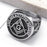 Master Mason Blue Lodge Masonic Silver Ring - Stainless Steel-rings-Masonic Makers