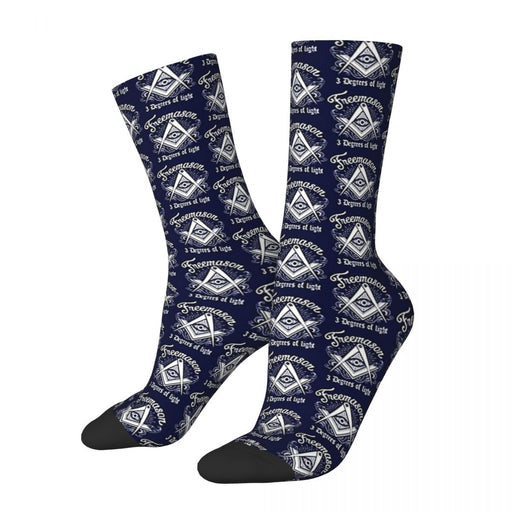 Master Mason Blue Lodge Masonic Socks - Blue with Emblem-Socks-Masonic Makers