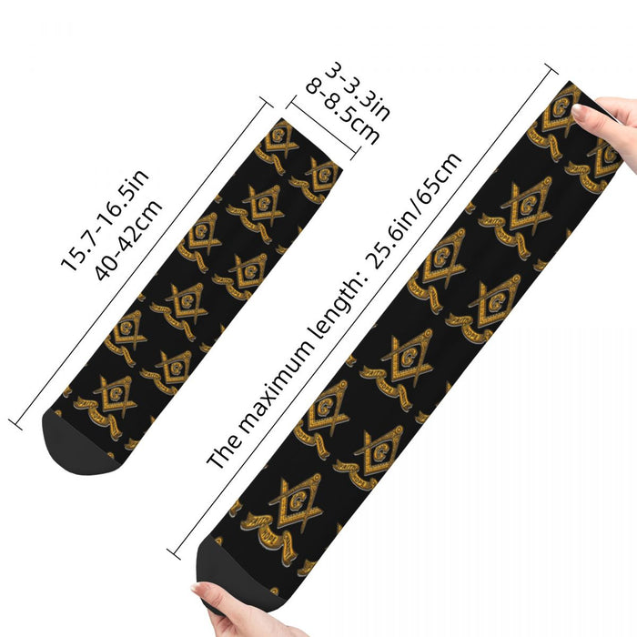 Master Mason Blue Lodge Masonic Socks - Dark with Emblem-Socks-Masonic Makers