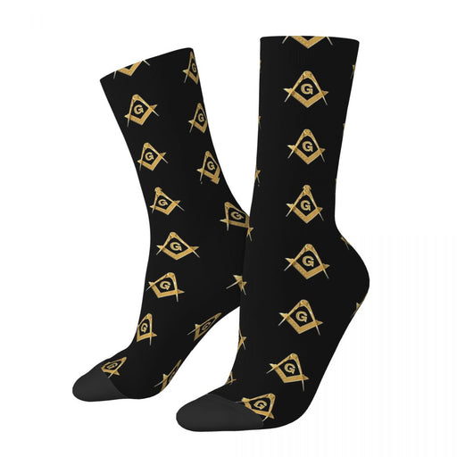 Master Mason Blue Lodge Masonic Socks - Dark with Emblem-Socks-Masonic Makers