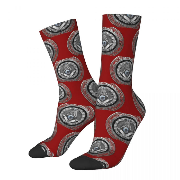 Master Mason Blue Lodge Masonic Socks - Red-Socks-Masonic Makers