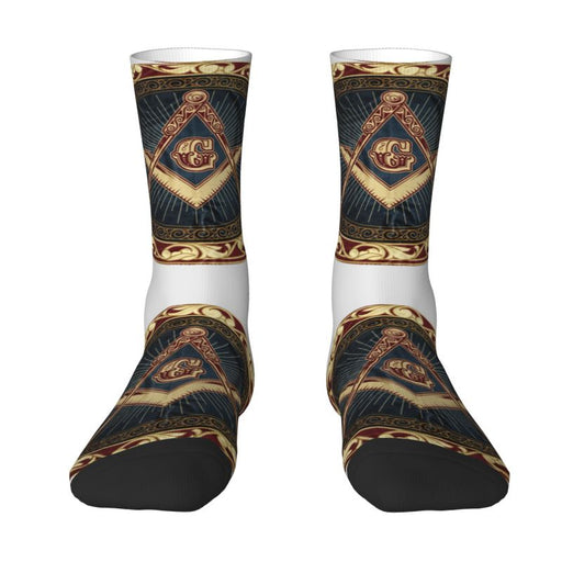 Master Mason Blue Lodge Masonic Socks - Various Color with Emblem-Socks-Masonic Makers